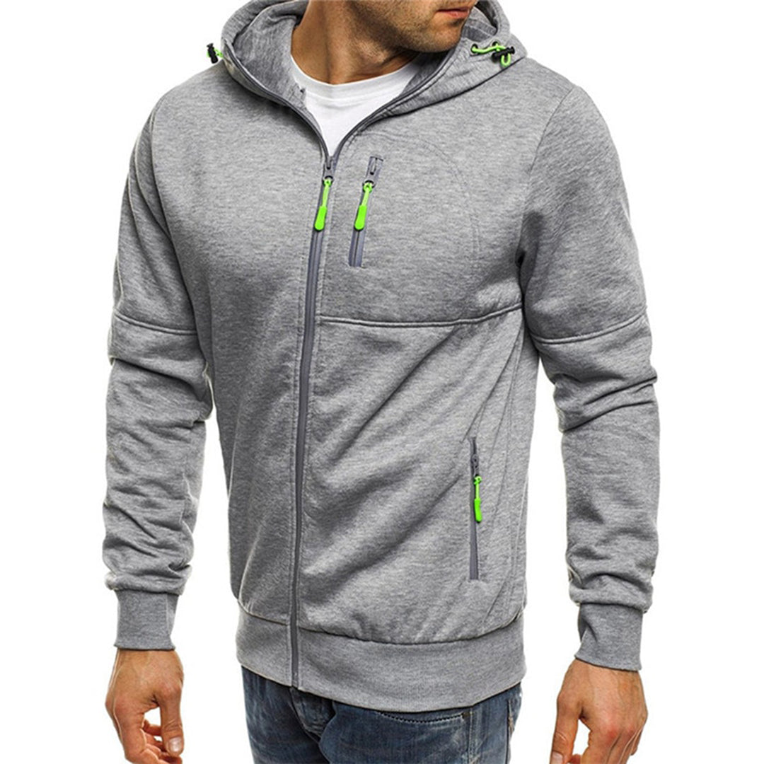 Sweat homme à capuche zippé manches longues