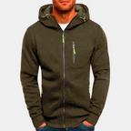 Sweat homme à capuche zippé manches longues