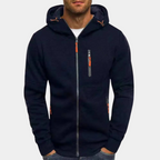 Sweat homme à capuche zippé manches longues