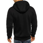 Sweat homme à capuche zippé manches longues