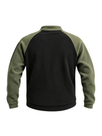 Sweat homme col montant zippé manches raglan