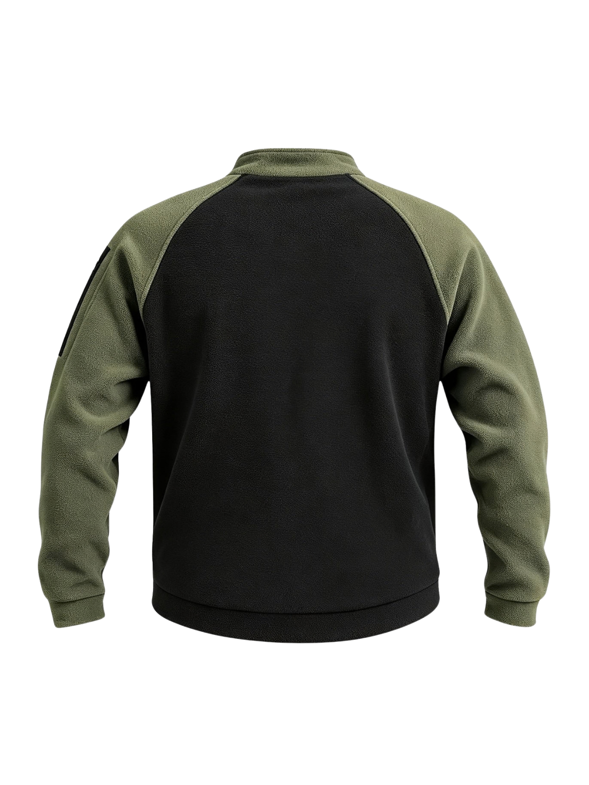 Sweat homme col montant zippé manches raglan
