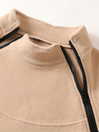 Sweat homme col montant zippé manches raglan