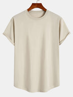 T-shirt homme bas arrondi