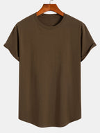 T-shirt homme bas arrondi