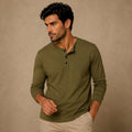 T-shirt homme boutonné manches longues