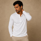T-shirt homme boutonné manches longues