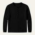 T-shirt homme boutonné manches longues
