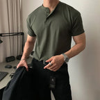 T-shirt homme boutonné
