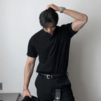 T-shirt homme boutonné