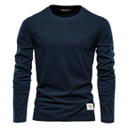 T-shirt homme col rond manches longues