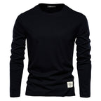 T-shirt homme col rond manches longues
