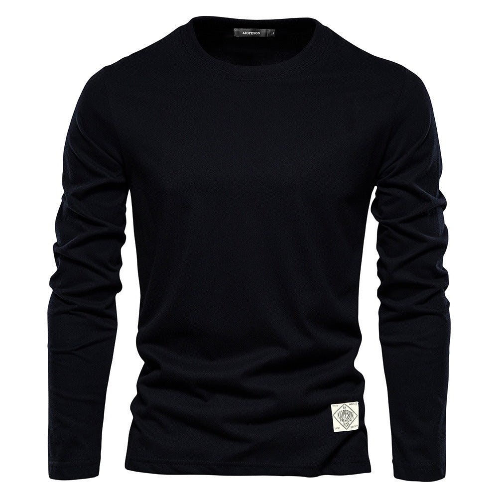 T-shirt homme col rond manches longues