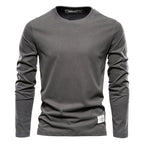 T-shirt homme col rond manches longues