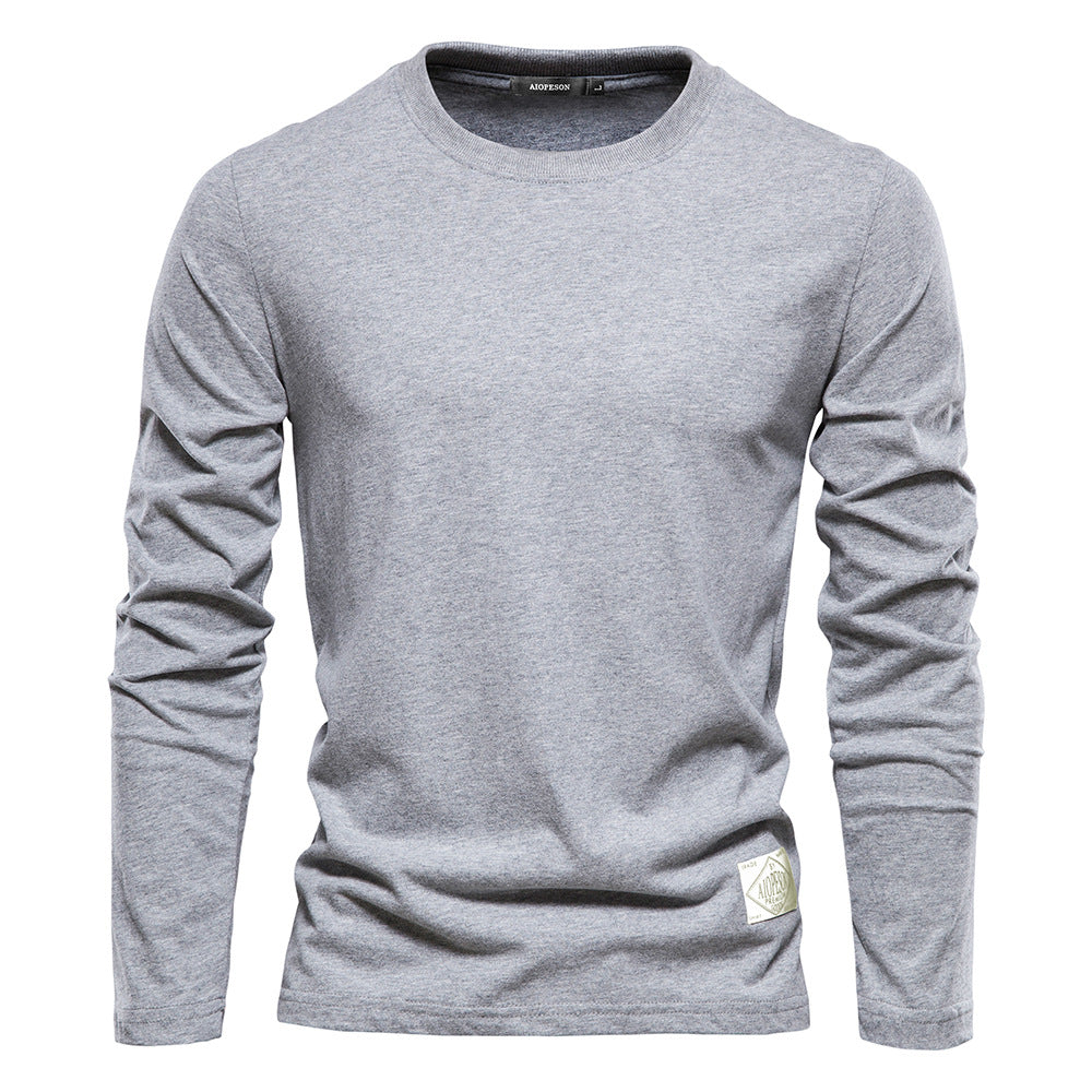 T-shirt homme col rond manches longues