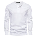 T-shirt homme col tunisien boutonné