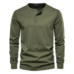 T-shirt homme col tunisien boutonné