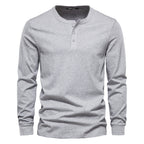 T-shirt homme col tunisien boutonné