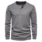 T-shirt homme col tunisien boutonné
