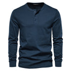 T-shirt homme col tunisien boutonné