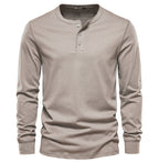 T-shirt homme col tunisien boutonné