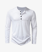 T-shirt homme col tunisien manches longues
