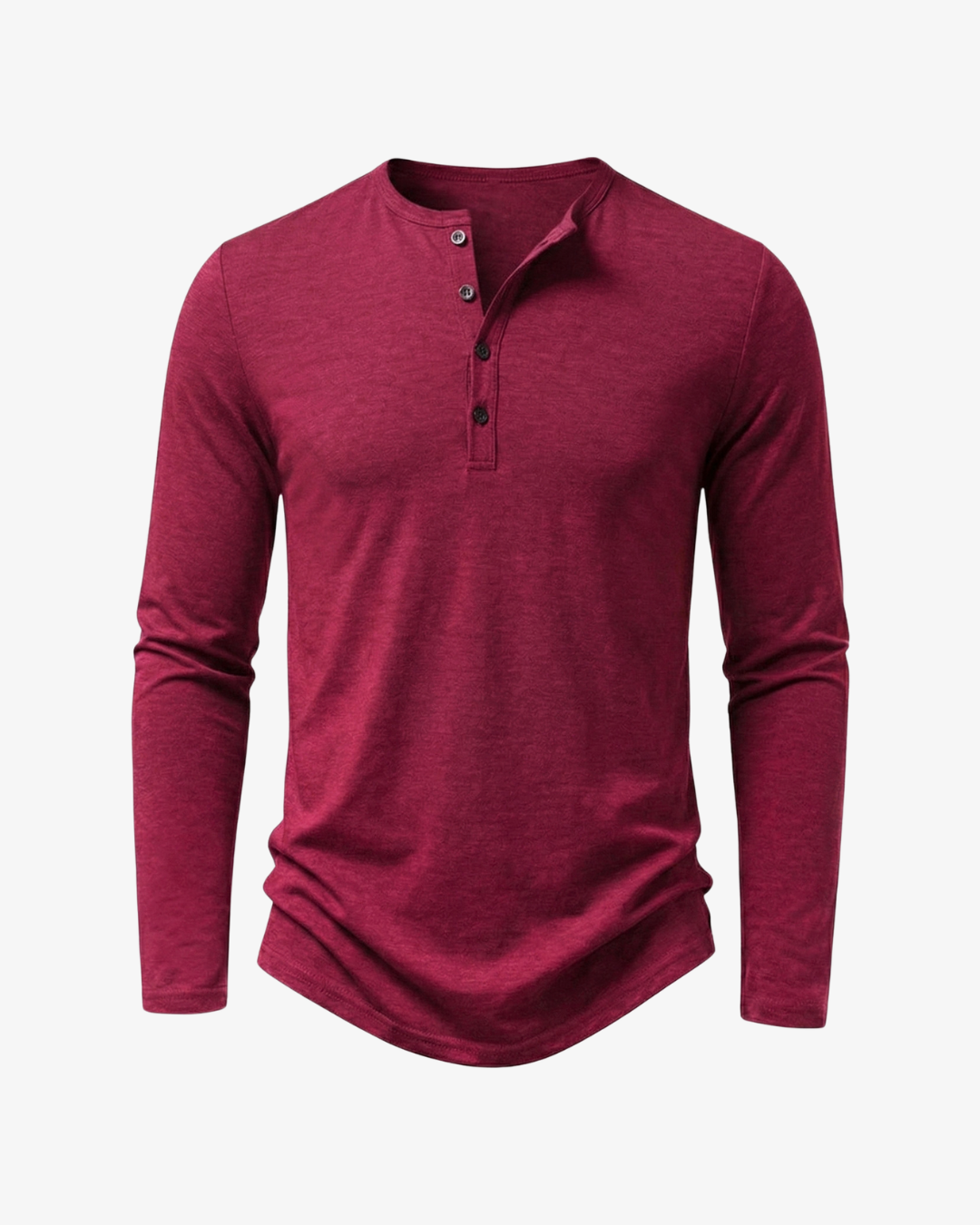 T-shirt homme col tunisien manches longues