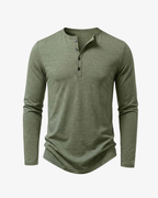 T-shirt homme col tunisien manches longues