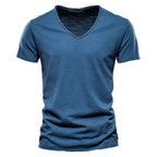 T-shirt homme col V