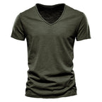 T-shirt homme col V