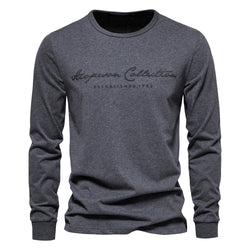 T-shirt homme à manches longues avec inscription graphique