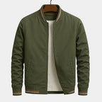 Veste homme zippée col côtelé