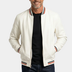 Veste homme zippée col côtelé