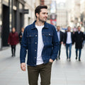 Veste en jean homme à boutons