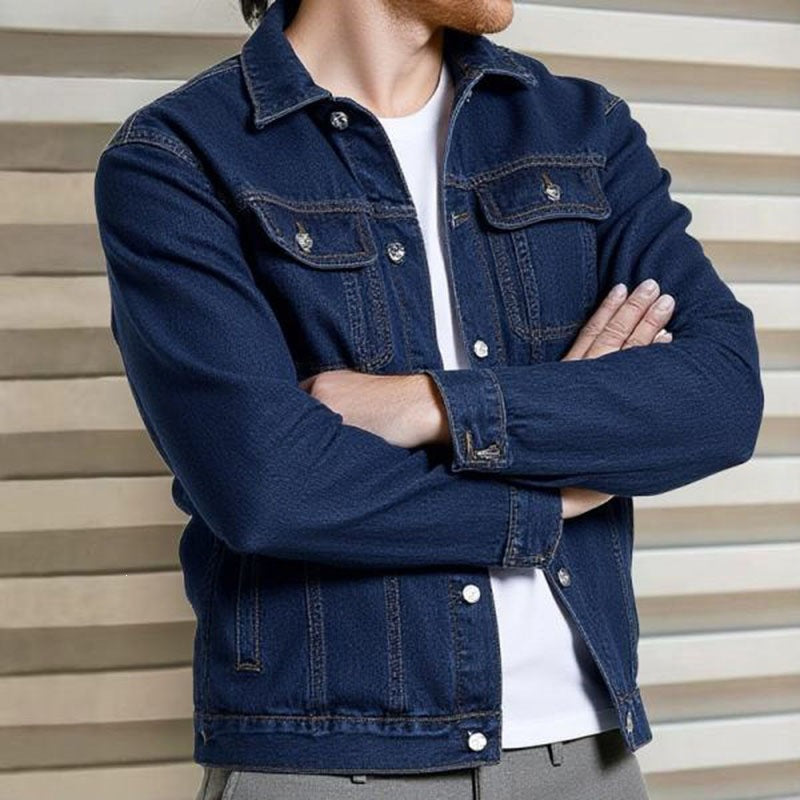Veste en jean homme à boutons