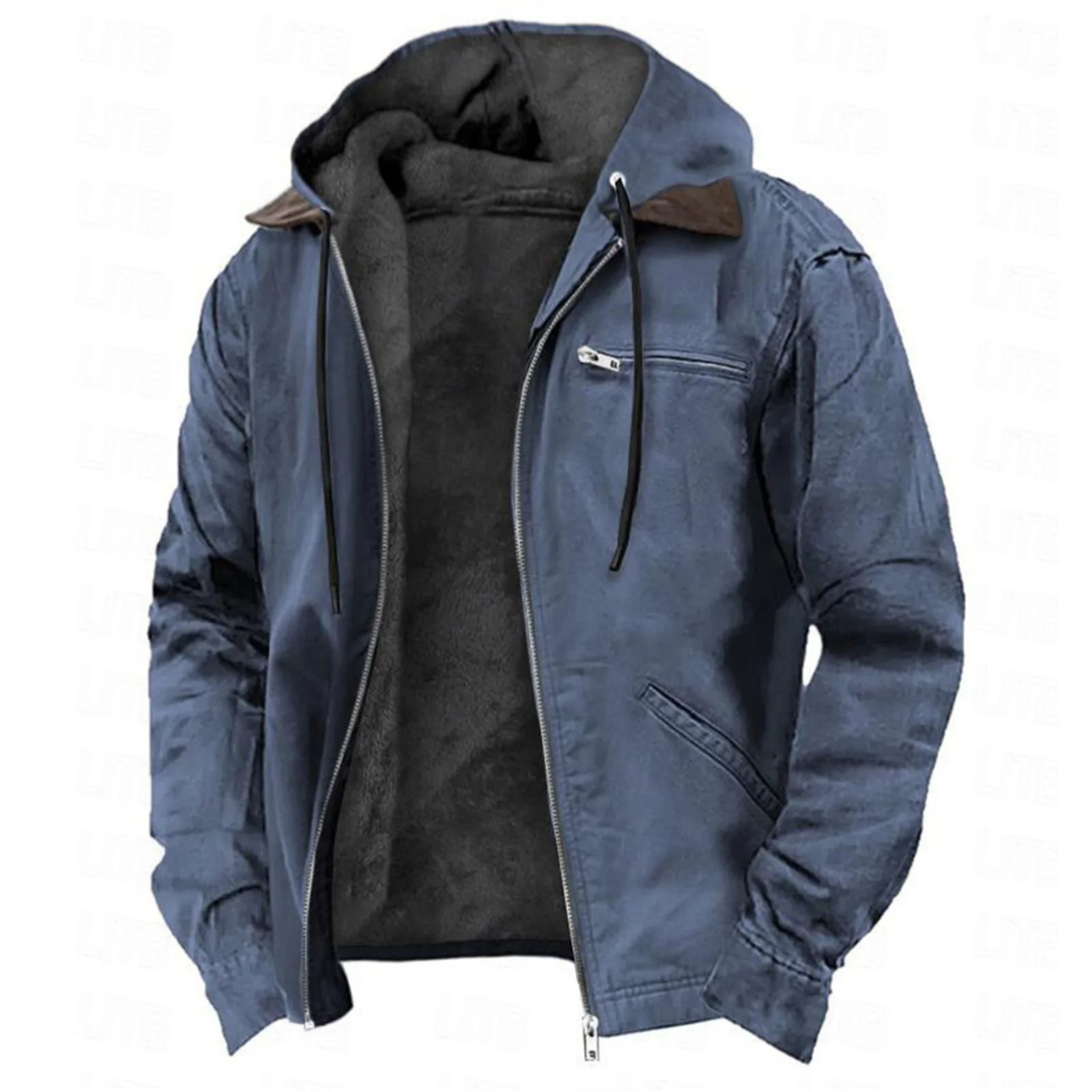 Veste homme à capuche doublée
