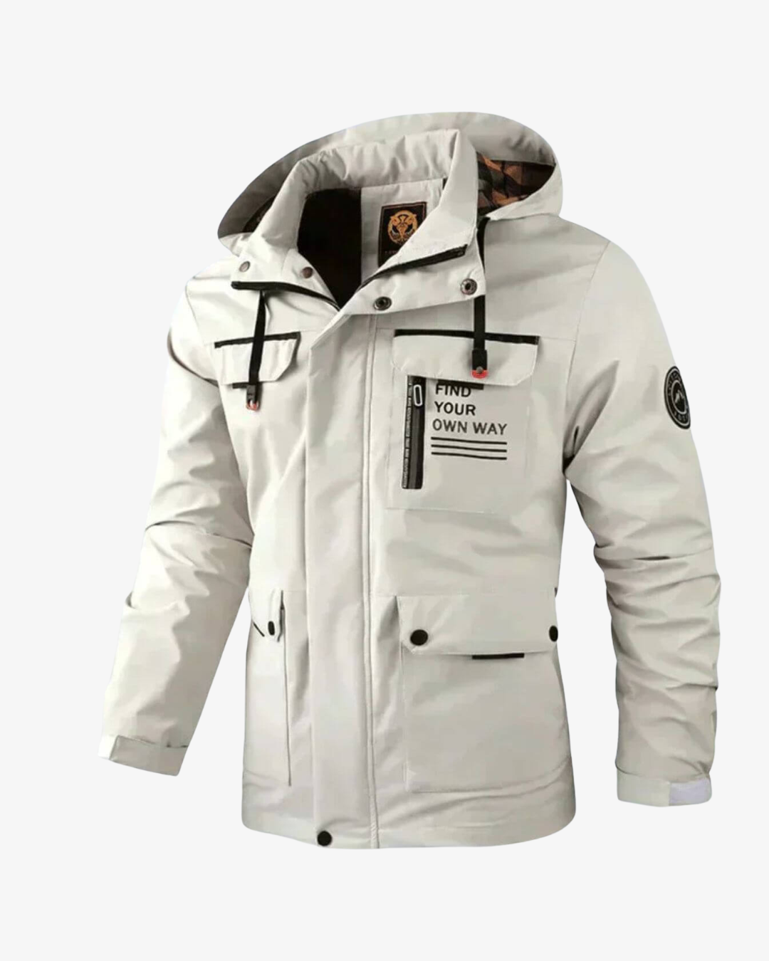 Veste homme à capuche et poches multiples