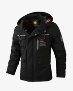 Veste homme à capuche et poches multiples