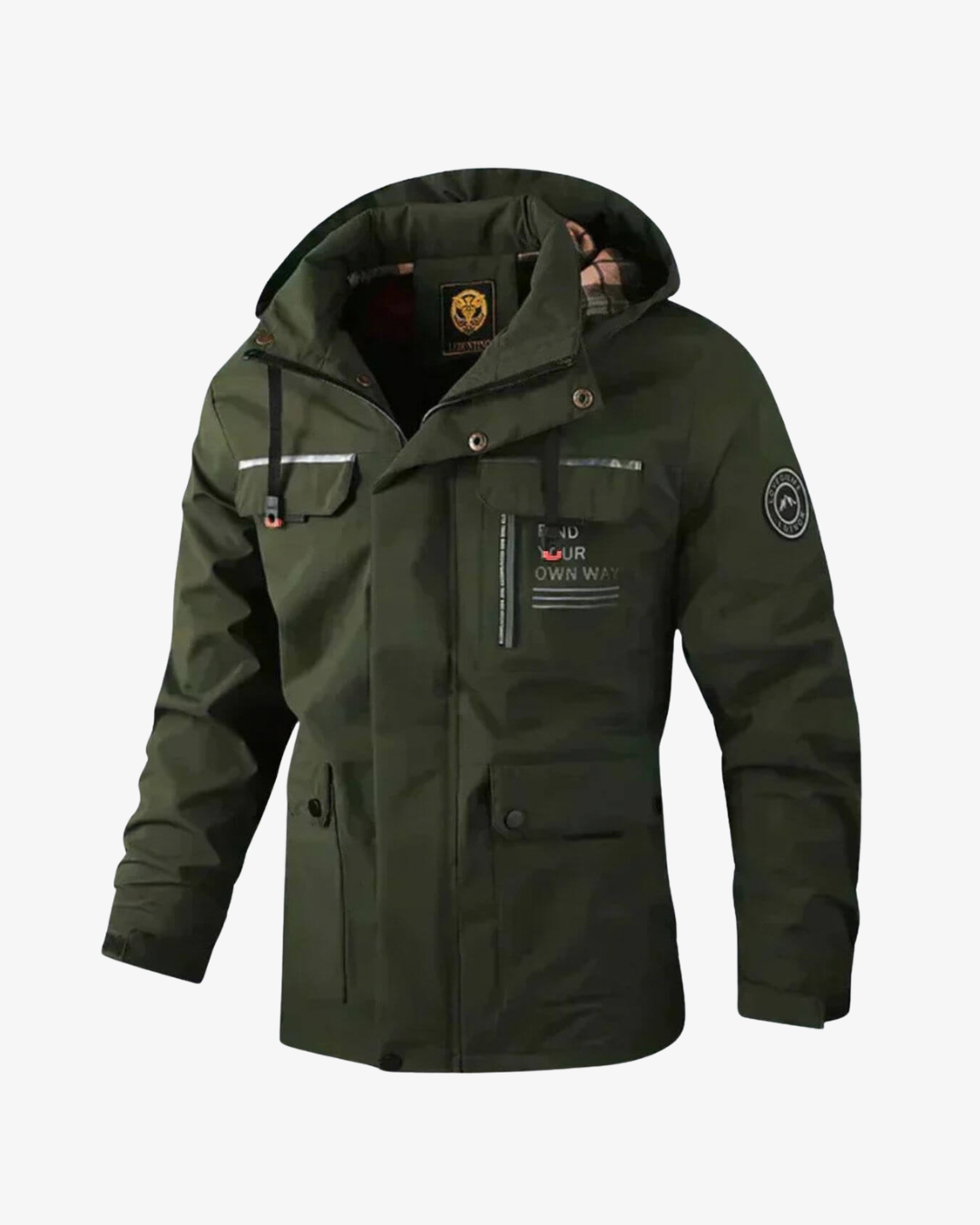 Veste homme à capuche et poches multiples
