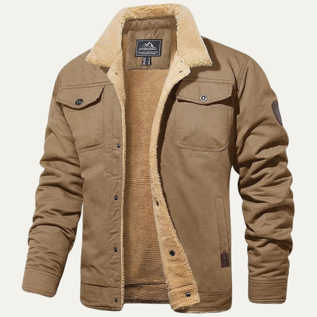 Veste homme doublée à col contrasté