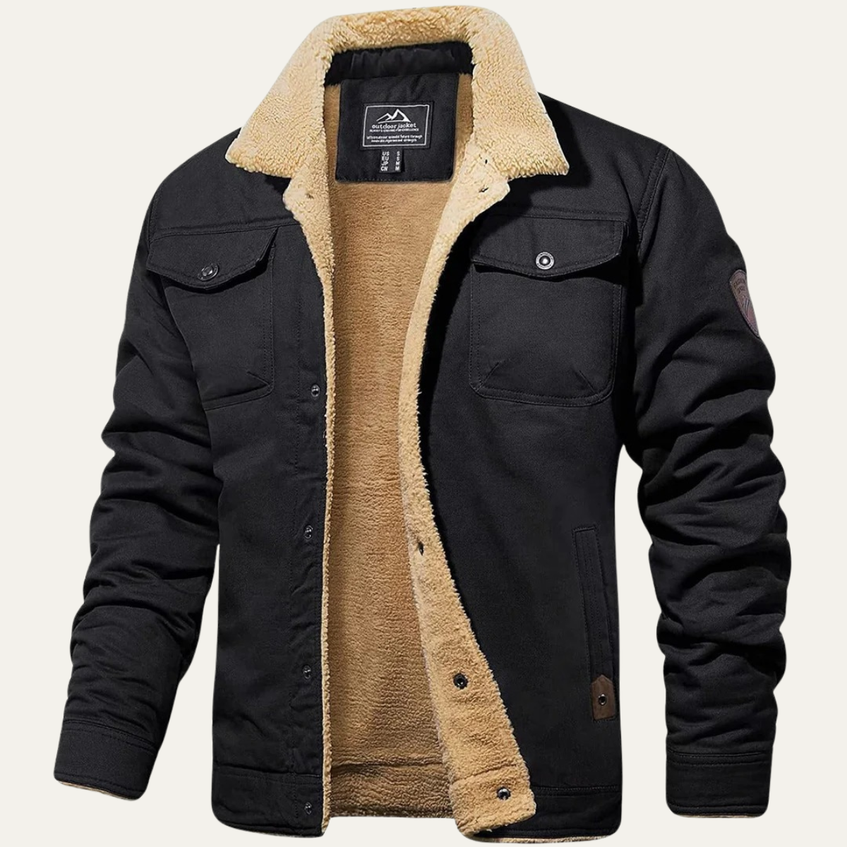Veste homme doublée à col contrasté