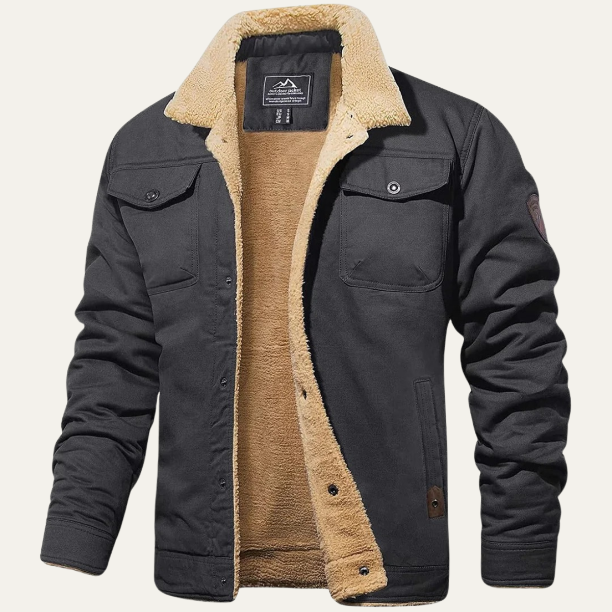 Veste homme doublée à col contrasté