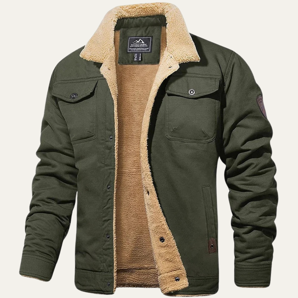 Veste homme doublée à col contrasté