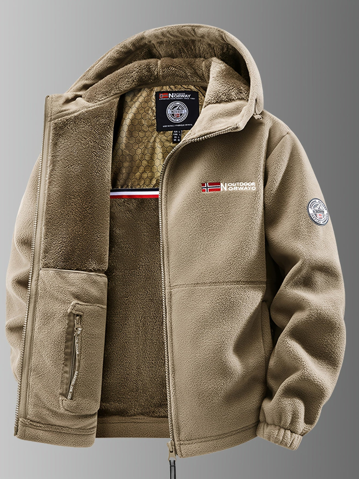 Veste homme doublée à capuche zippée