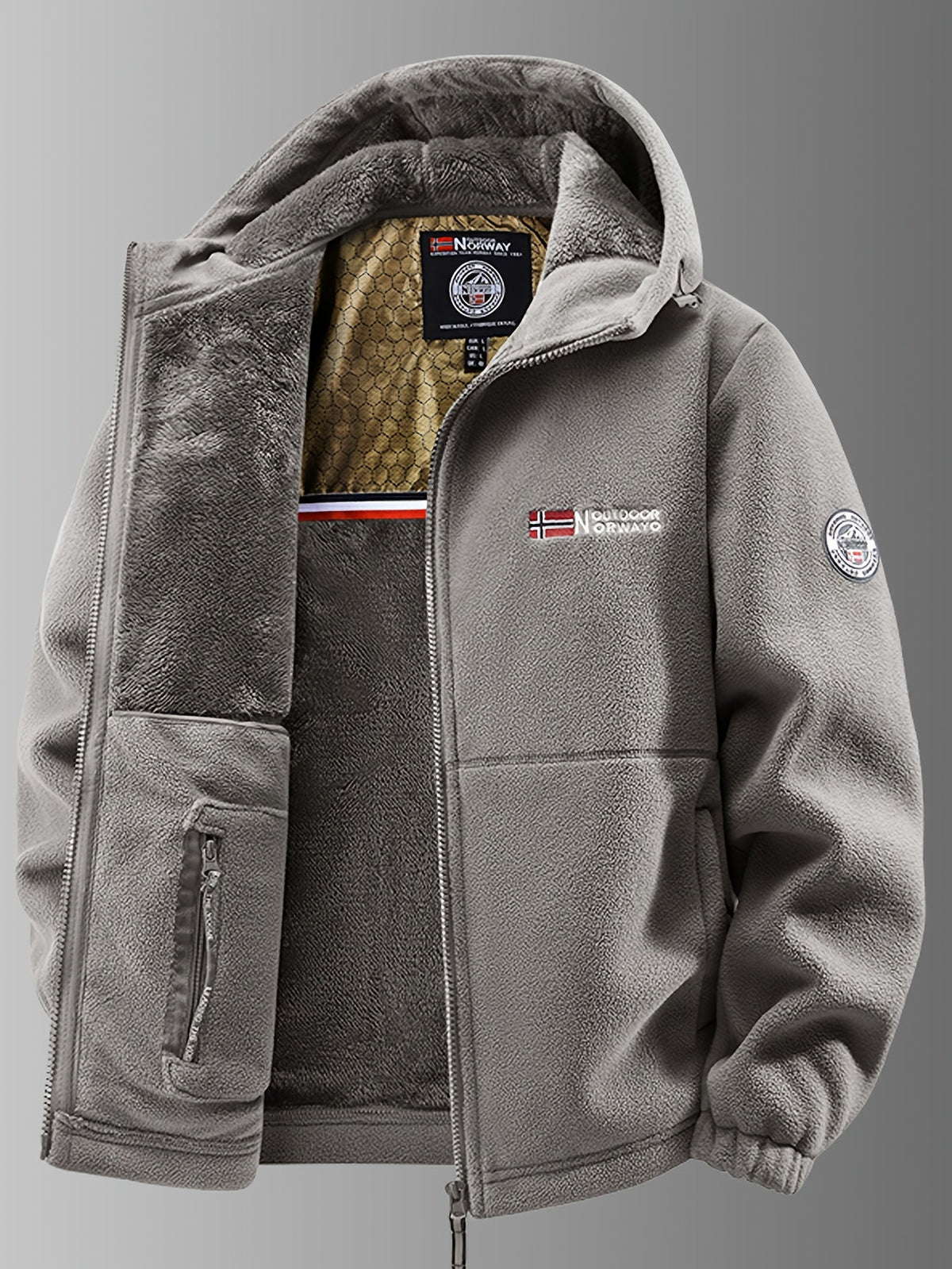 Veste homme doublée à capuche zippée
