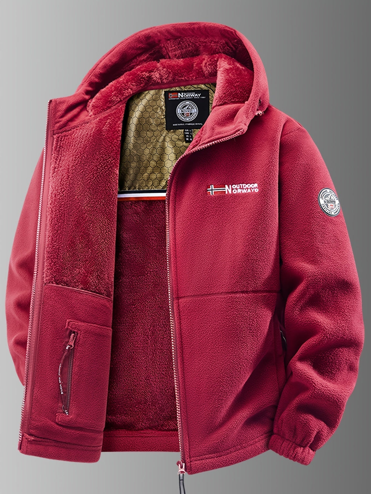 Veste homme doublée à capuche zippée