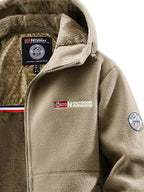 Veste homme doublée à capuche zippée
