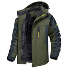 Veste homme doublée à capuche col montant zippée