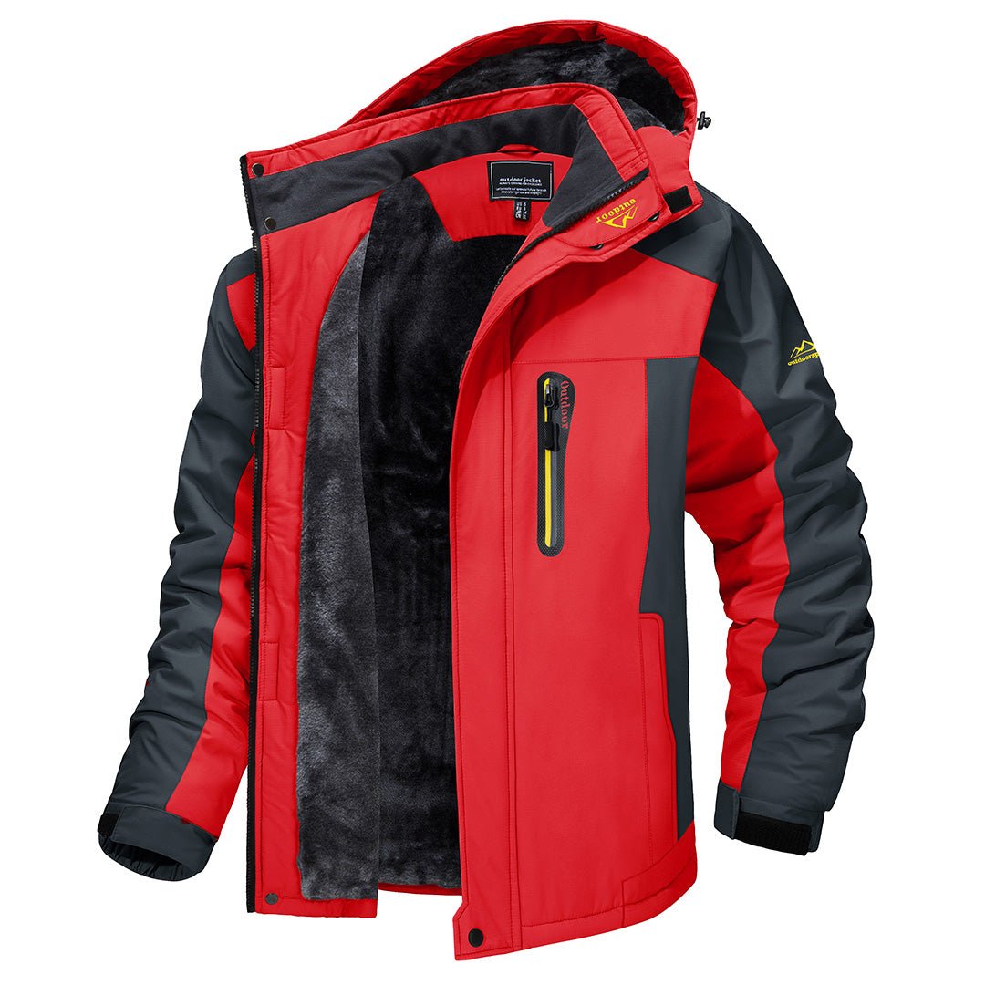 Veste homme doublée à capuche col montant zippée