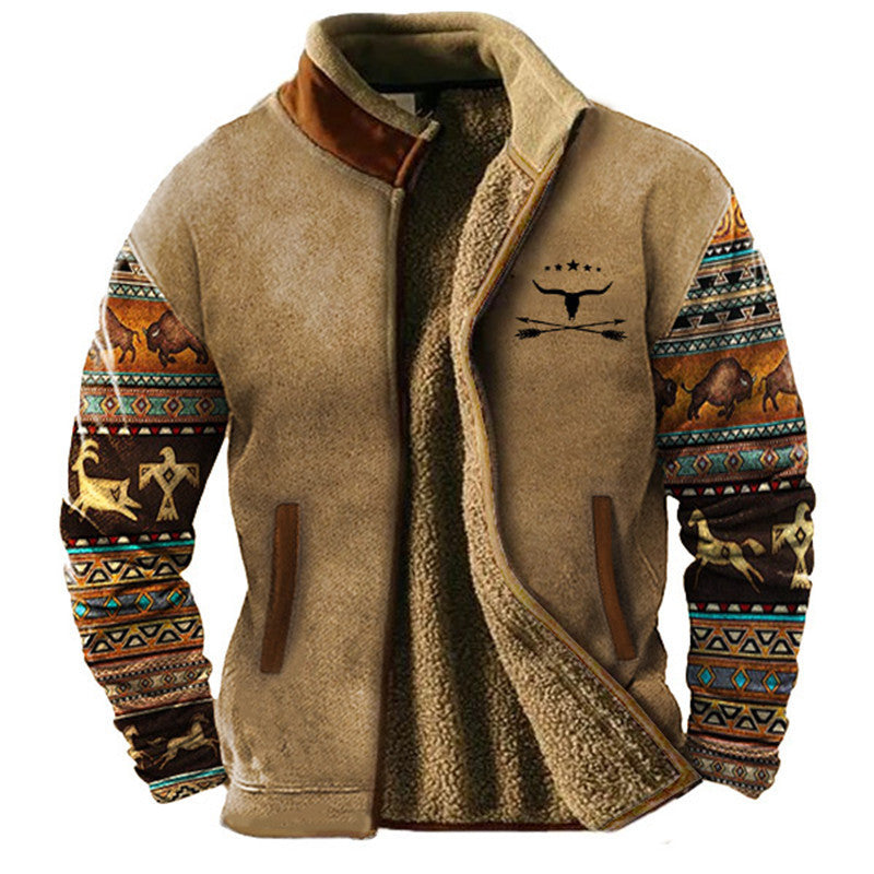 Veste homme doublée col montant zippée